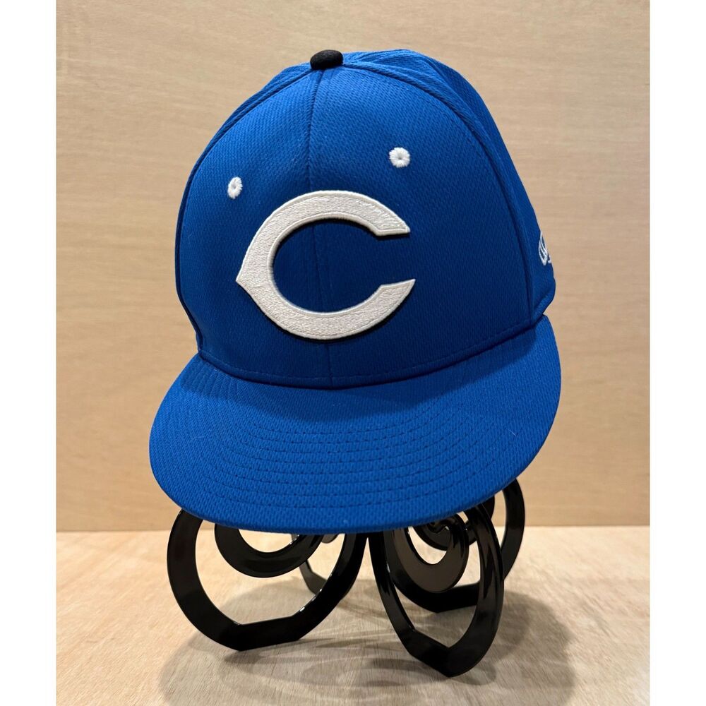 OC Sports MWS Series Chicago Cubs Blue Fitted Stretch Fit Hat Size S/M MLB
